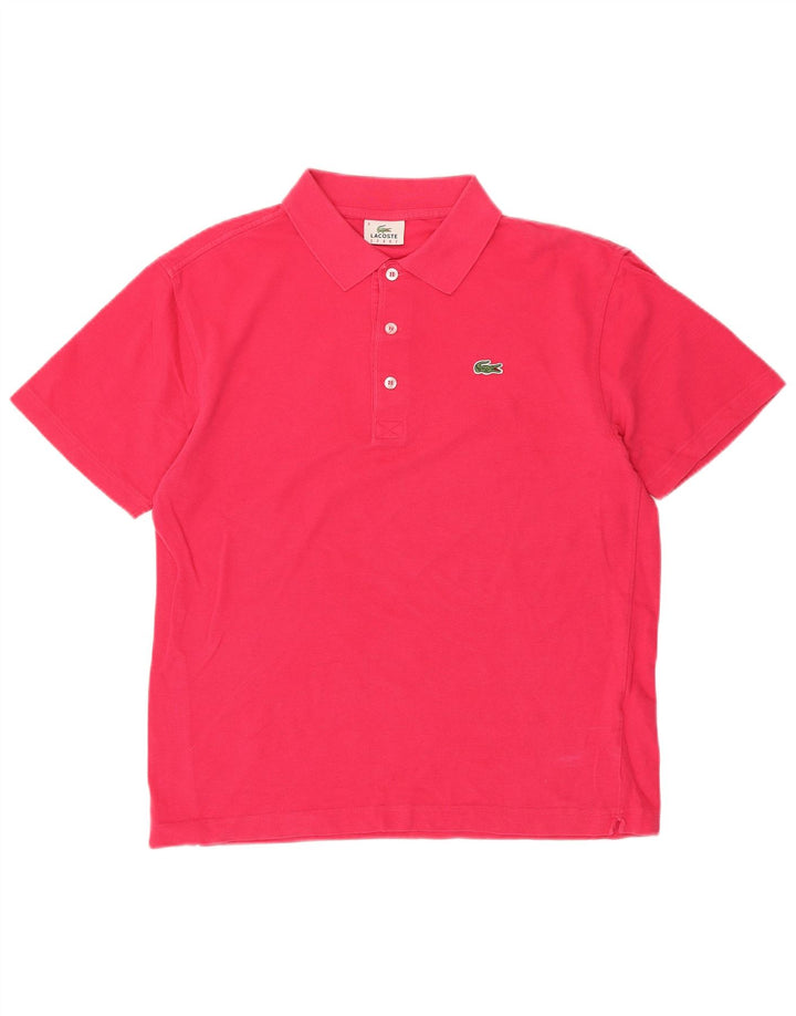 Мужская рубашка-поло Lacoste, размер 4, средний розовый хлопок, размер 4