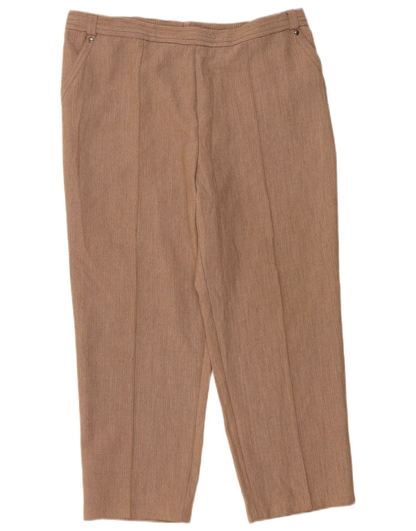 Женские повседневные зауженные брюки Marks & Spencer UK 18 XL W36 L26 коричневые