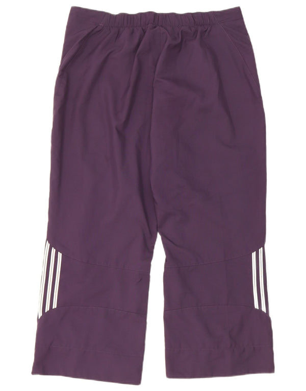 Женские капри Adidas UK 12 Medium W28 L21 Фиолетовый полиэстер