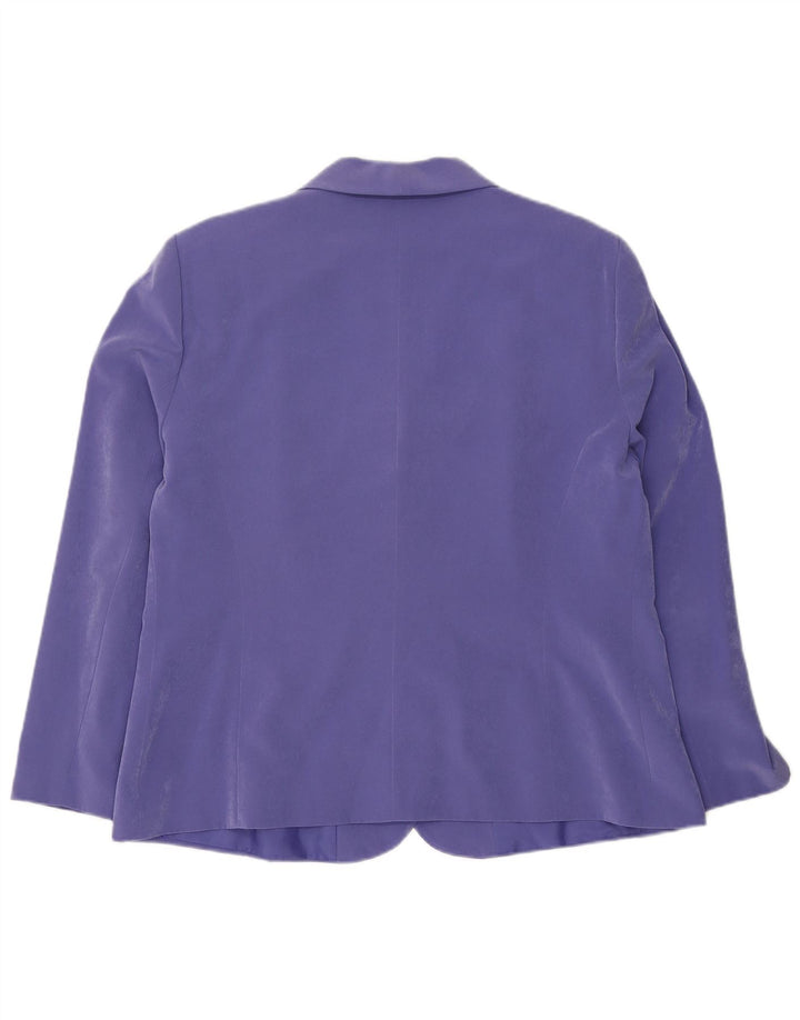 JACQUES VERT Womens 1 Button Blazer Jacket UK 20 2XL Purple Polyester