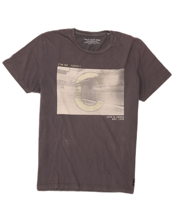 Мужская футболка с рисунком Jack & Jones Top XL, серый хлопок