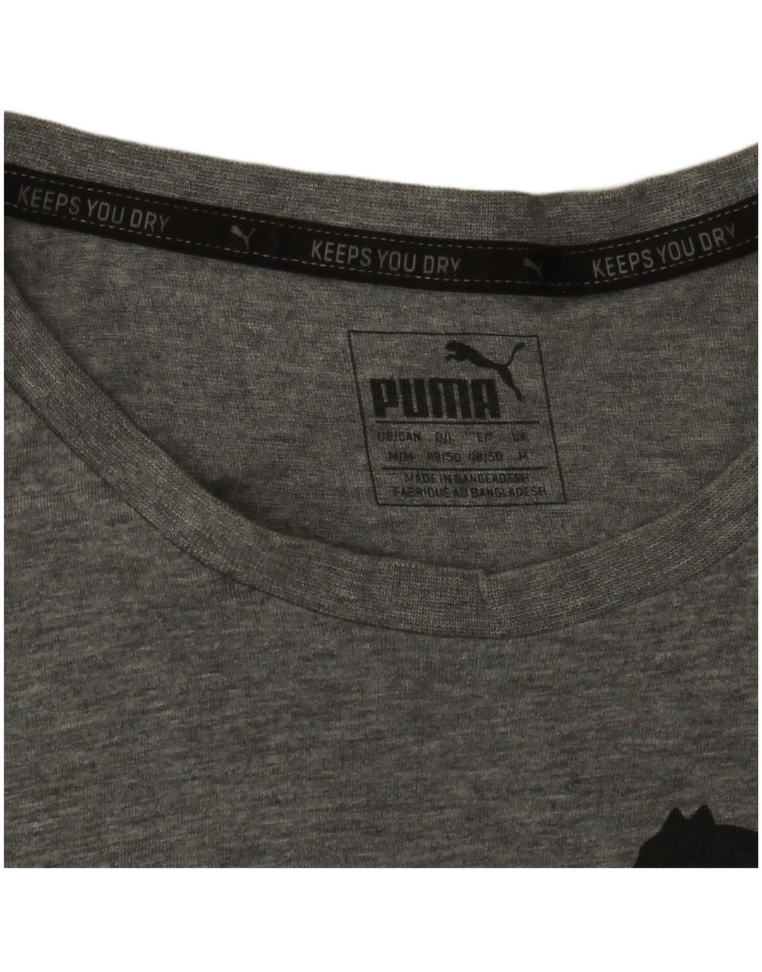 Мужская футболка с рисунком Puma, средний серый цвет