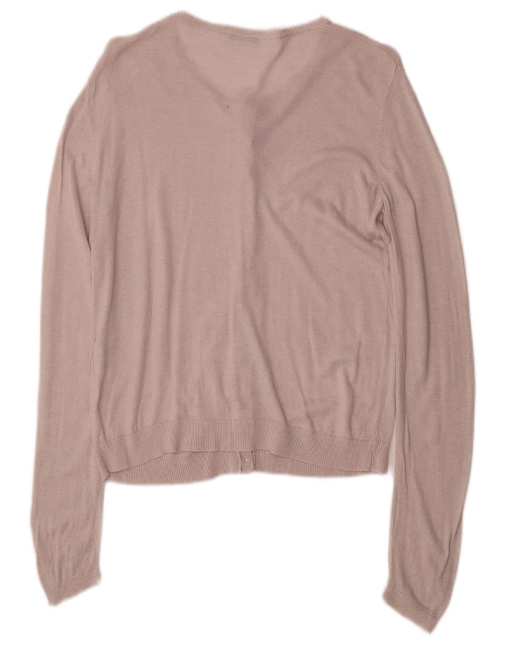 Свитер-кардиган для девочек BENETTON 11-12 лет, 2XL, розовый, вискоза