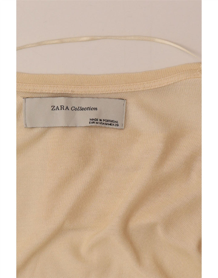 Женский удлиненный кардиган Zara UK 12, средний бежевый