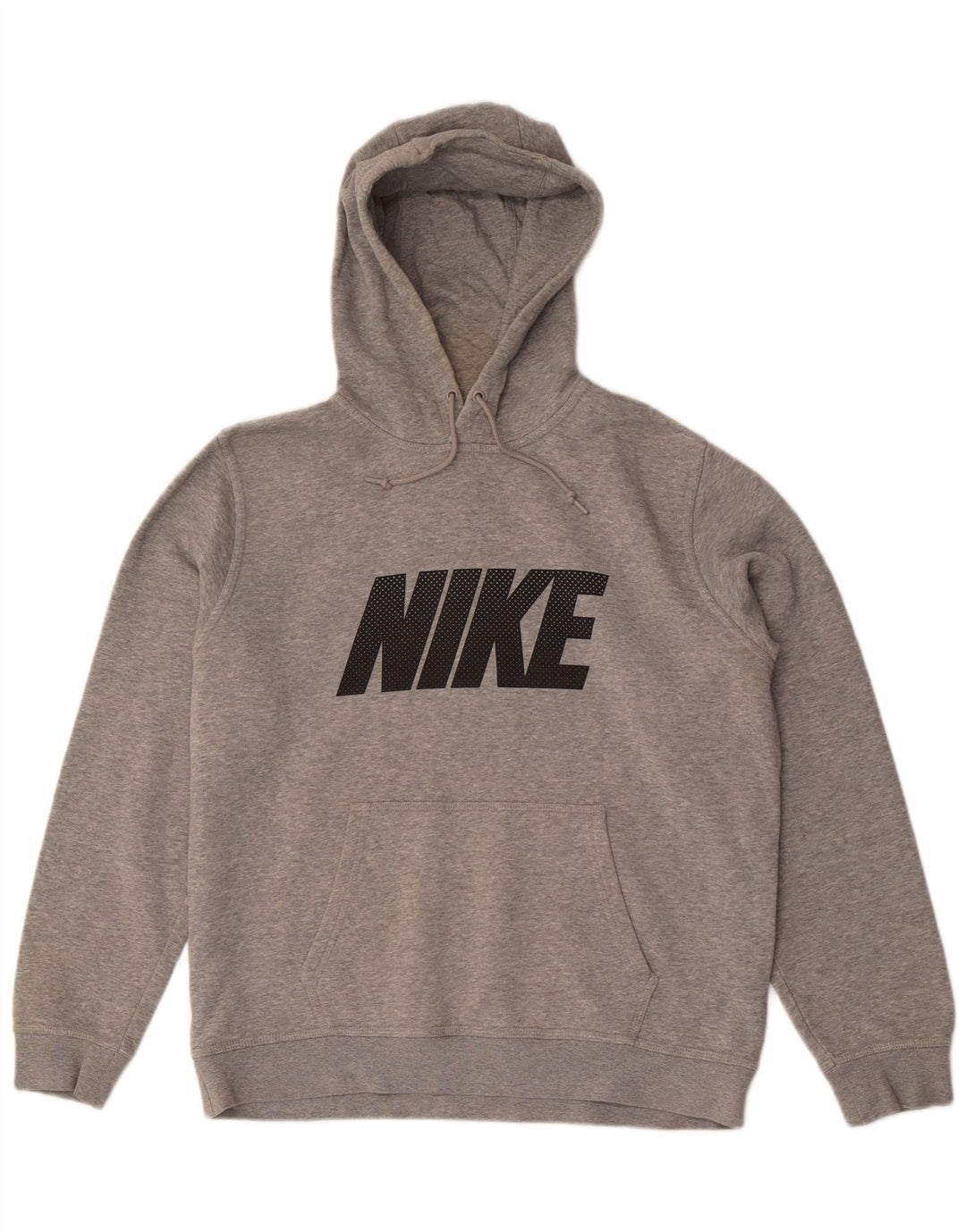 Мужской джемпер с капюшоном с графическим рисунком Nike, большой размер, серый, хлопковый