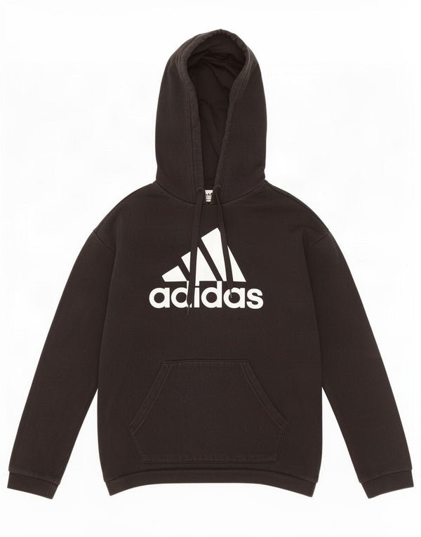 Женский джемпер с капюшоном Adidas Oversized с рисунком UK 4/6 XS, черный хлопок