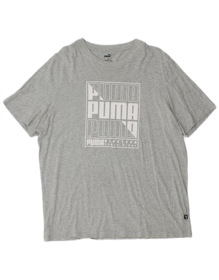 Мужская футболка с рисунком PUMA Top XL Серая в крапинку