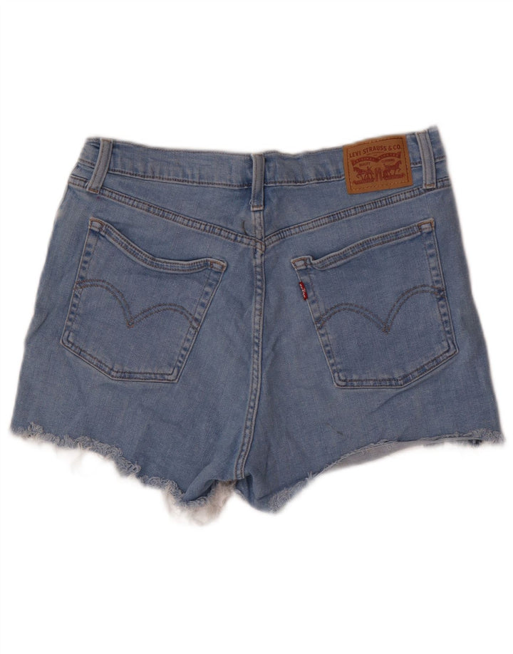 Женские джинсовые шорты LEVI'S с высокой посадкой W32, большие синие, хлопок