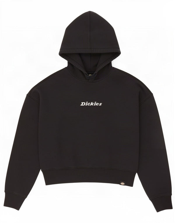 Женский джемпер с капюшоном Dickies Oversized с рисунком, Великобритания 14, средний черный, хлопок