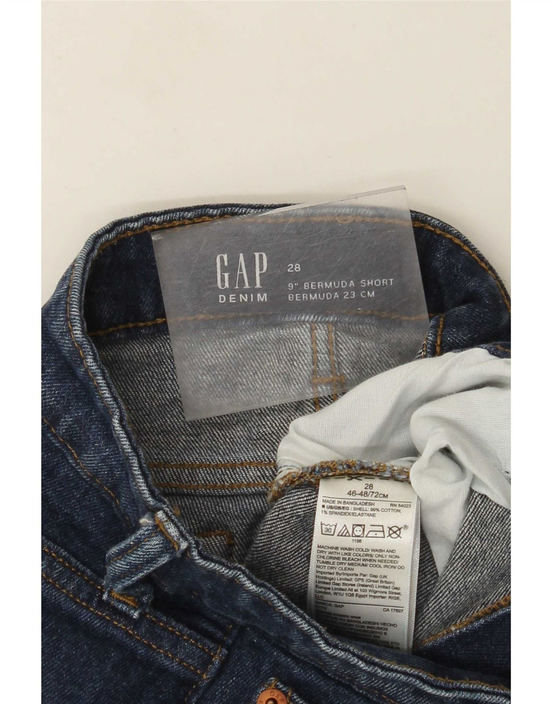 Женские джинсовые шорты-бермуды Gap W28, хлопковые, среднего синего цвета