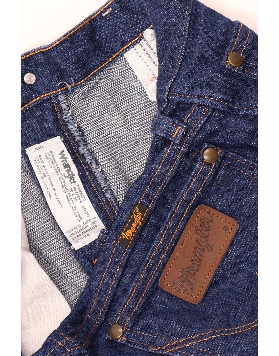 Мужские узкие джинсы Wrangler W30 L30 темно-синие, хлопок