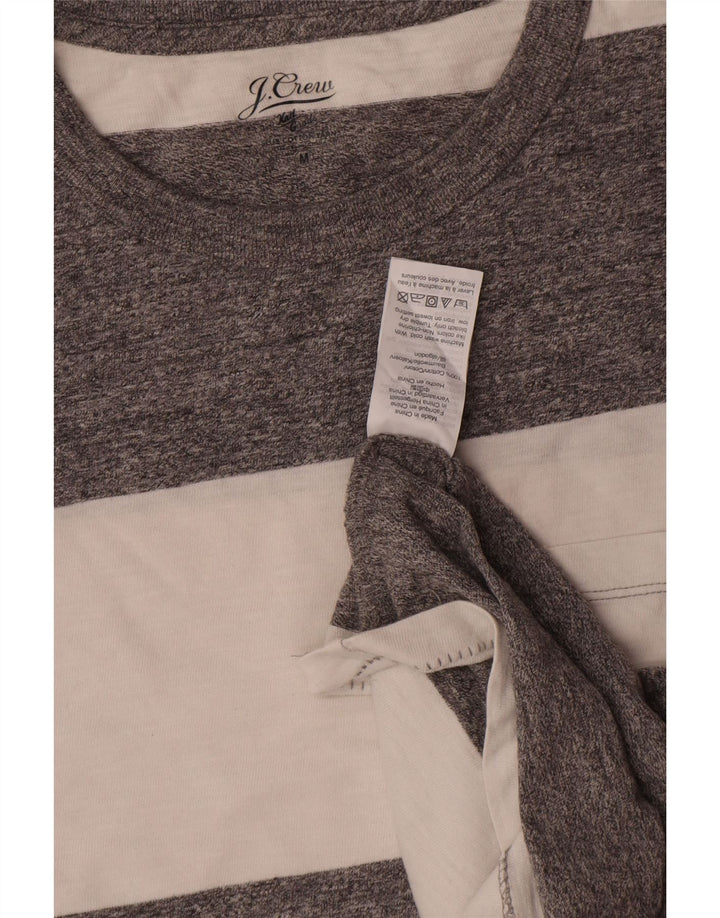Мужская футболка J. Crew из хлопка среднего серого цвета в полоску