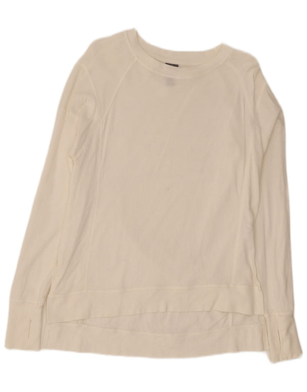 Женский свободный топ Sweaty Betty с длинными рукавами, Великобритания, 6 XS, белый хлопок