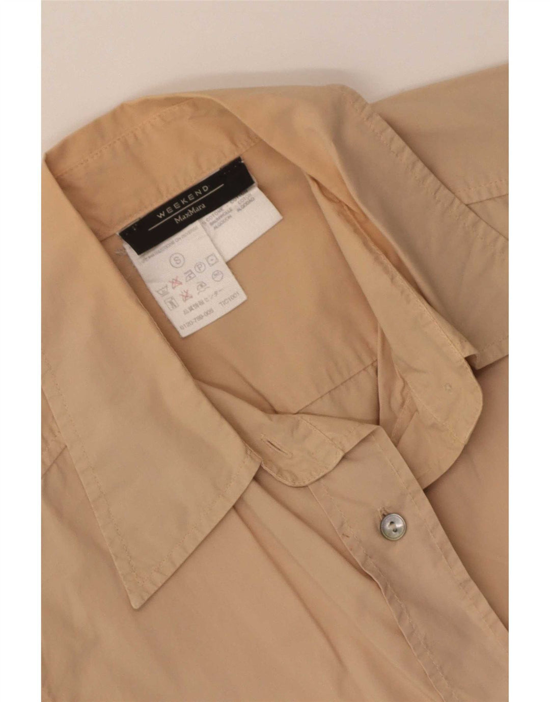 Женская рубашка без рукавов Max Mara Weekend UK 10, маленькая, бежевый, хлопок