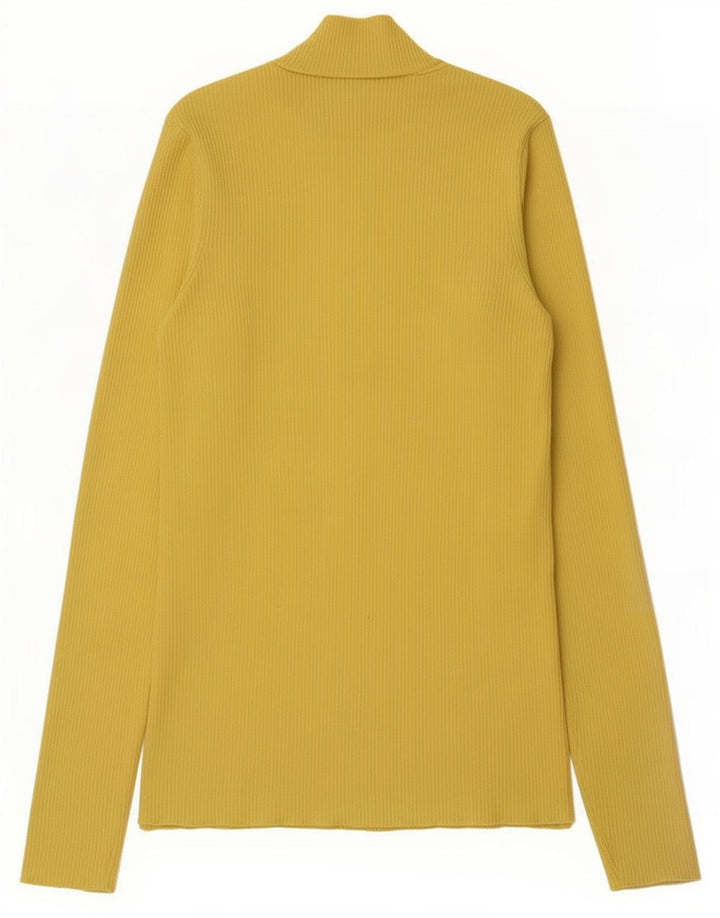 Женский топ Zara с длинным рукавом UK 8, маленький, желтый, полиамид