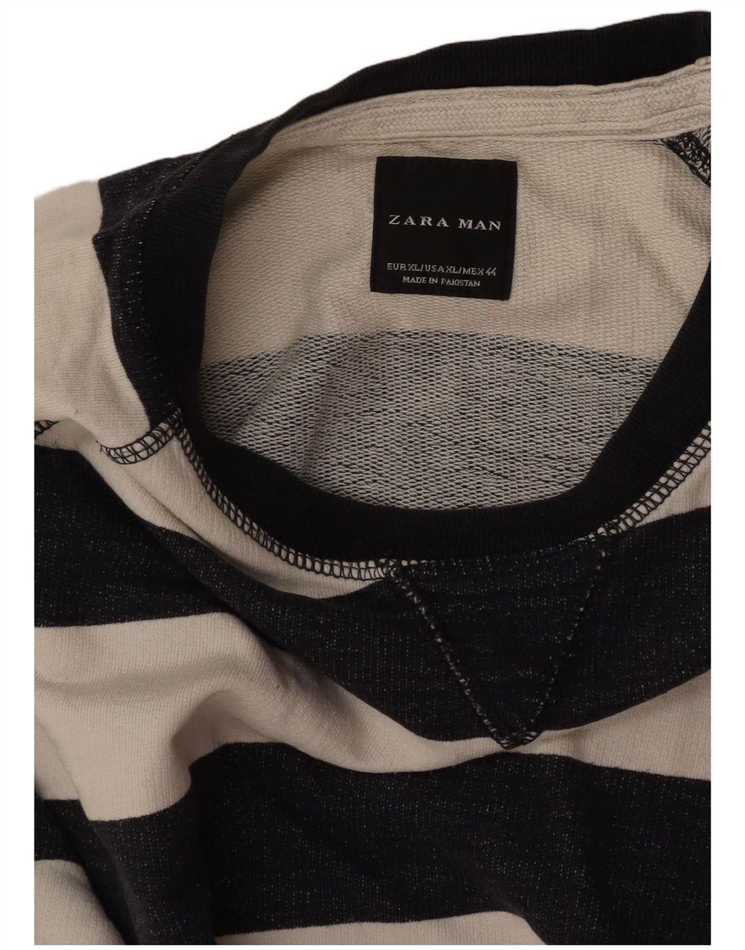 Мужской свитер Zara XL, хлопковый джемпер в белую полоску