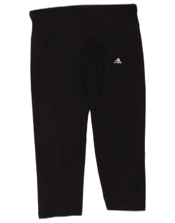 Женские леггинсы-капри Adidas Climalite UK 12/14, средний черный полиэстер
