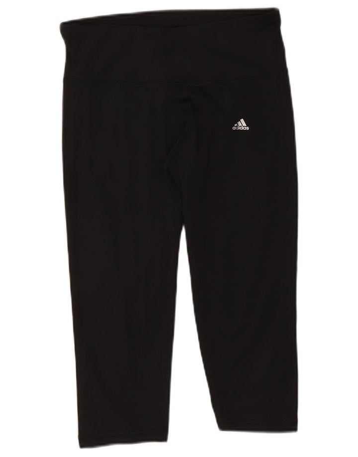 Женские леггинсы-капри Adidas Climalite UK 12/14, средний черный полиэстер
