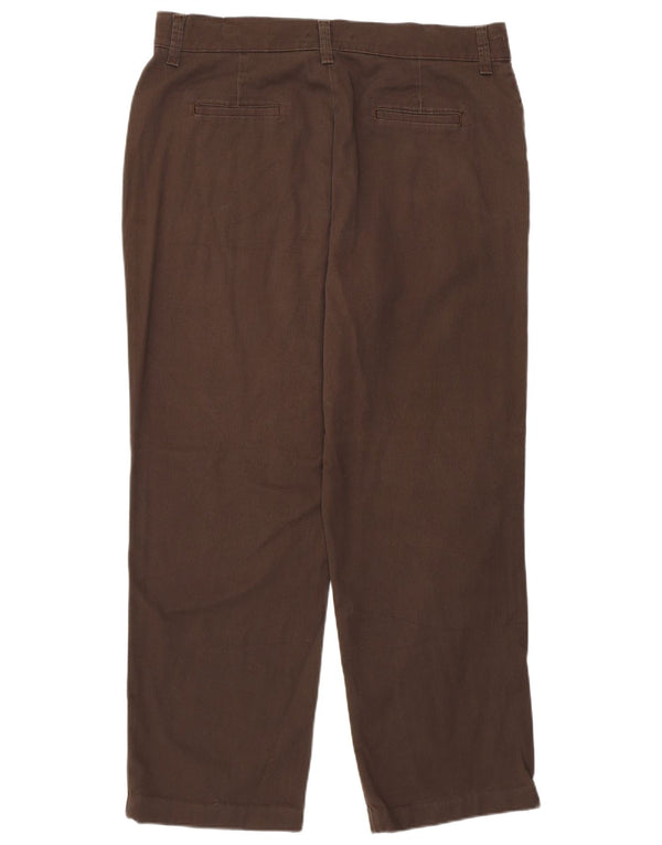 Женские повседневные брюки свободного покроя Lee, США 16, XL, W38, L28, коричневые, хлопковые