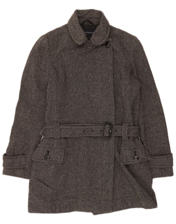 FRENCH CONNECTION Женское пальто UK 12, шерсть среднего серого цвета