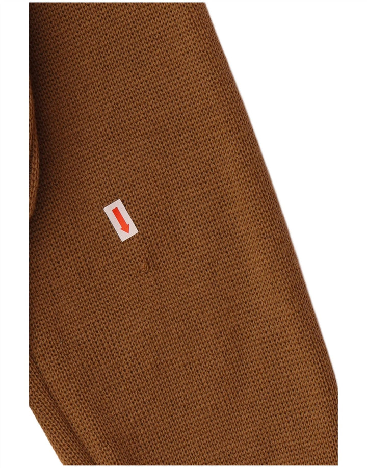 VINTAGE Мужской кардиган-свитер IT 54 XL Коричневый Шерстяной