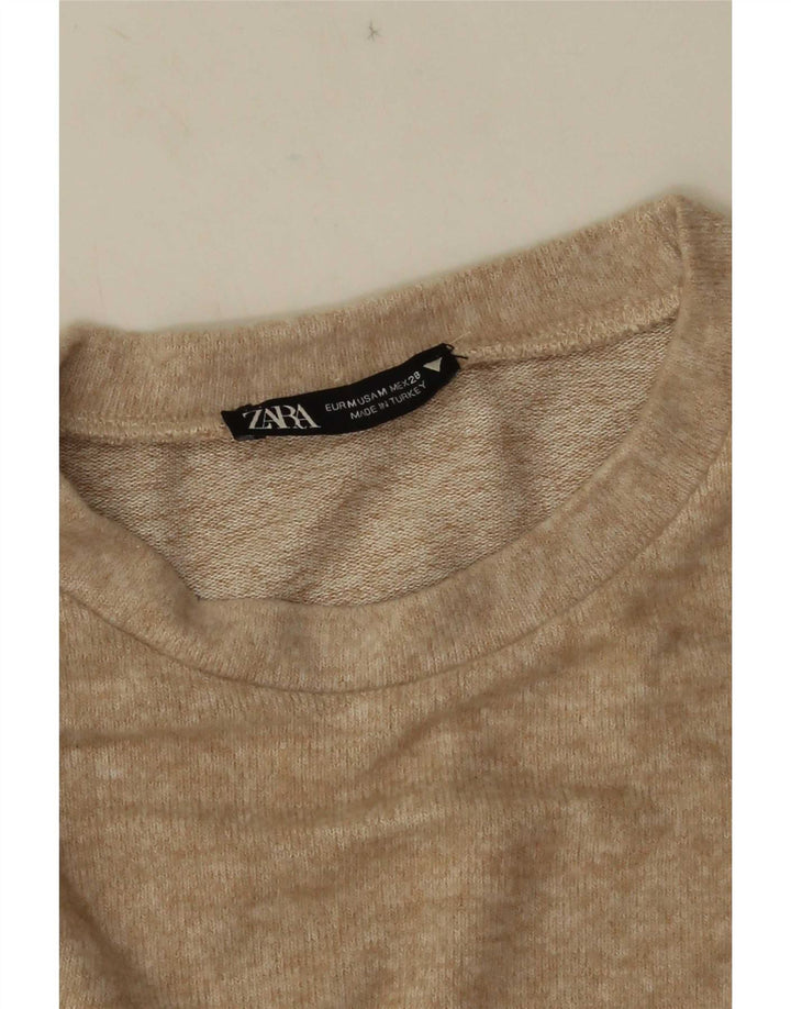 Женская блузка Zara Top UK 12, средний бежевый