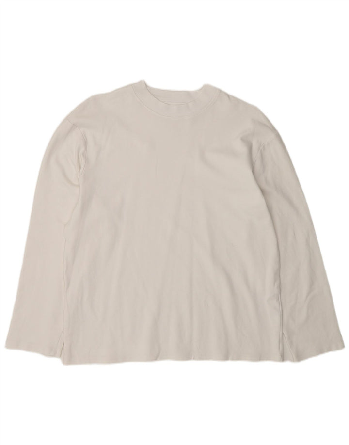 ZARA Womens Oversized Top Long Sleeve UK 10 Small White