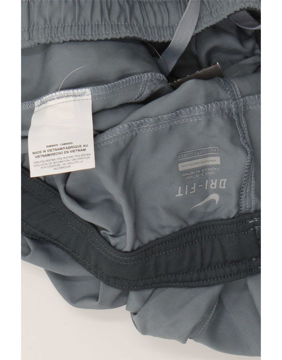 Мужские спортивные шорты Nike Dri Fit 2XL, серый полиэстер