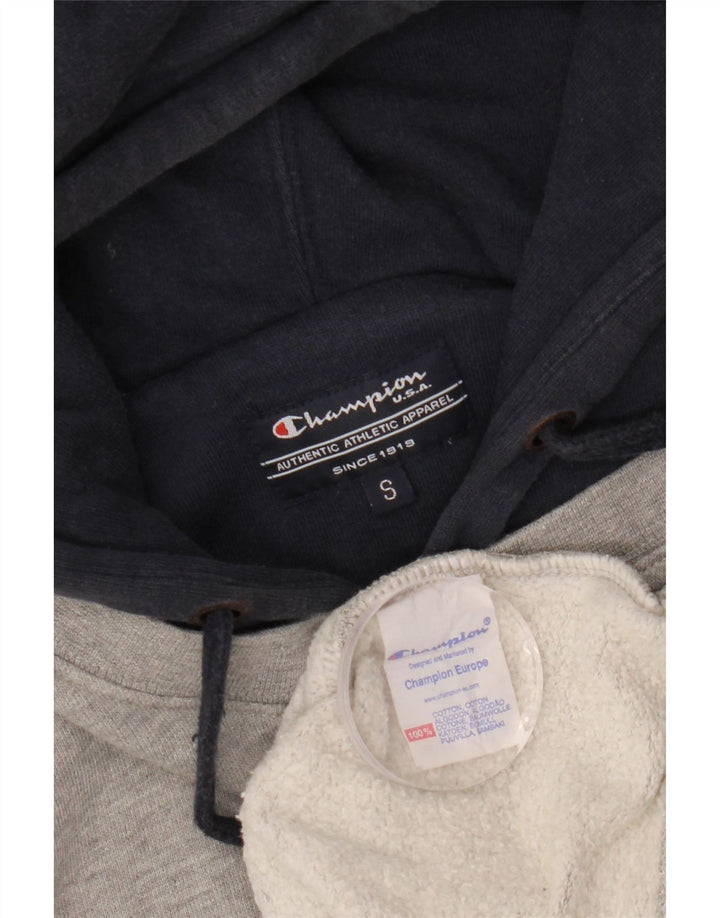 Мужской джемпер с капюшоном Champion Alabama с рисунком, маленький серый, хлопковый с цветными блоками