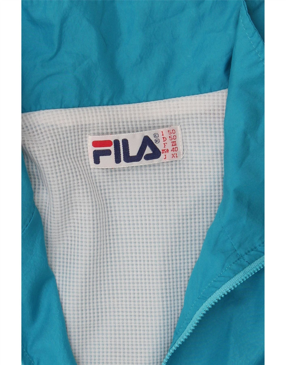 Fila Мужской спортивный костюм свободного кроя Верхняя куртка IT 50 Средний синий с цветными блоками