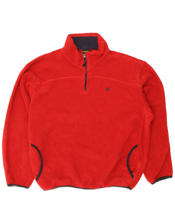 Мужской флисовый джемпер Nautica с воротником на молнии XL, красный полиэстер