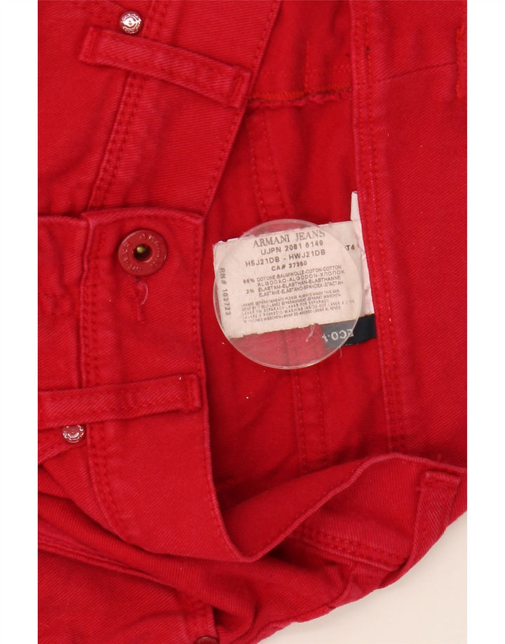 ARMANI Женские узкие джинсы W29 L30 Красный хлопок