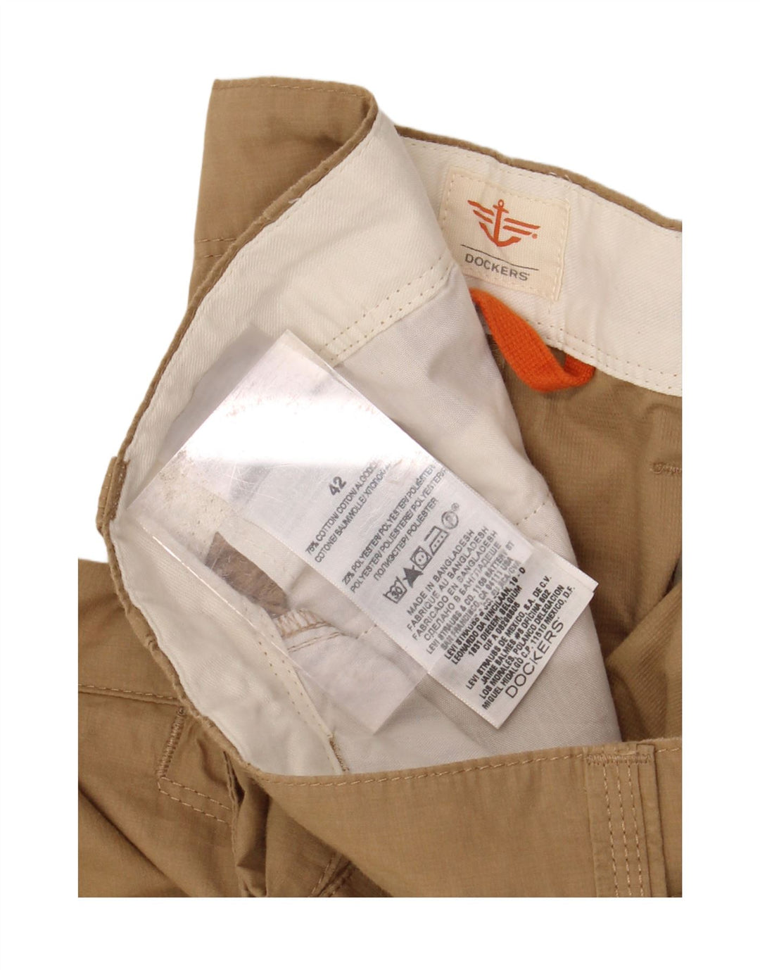 DOCKERS Mens Cargo Shorts W42 2XL Beige Cotton