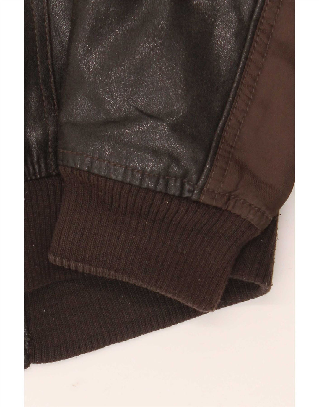 Мужская куртка из искусственной кожи Zara UK 38, средний коричневый из полиуретана