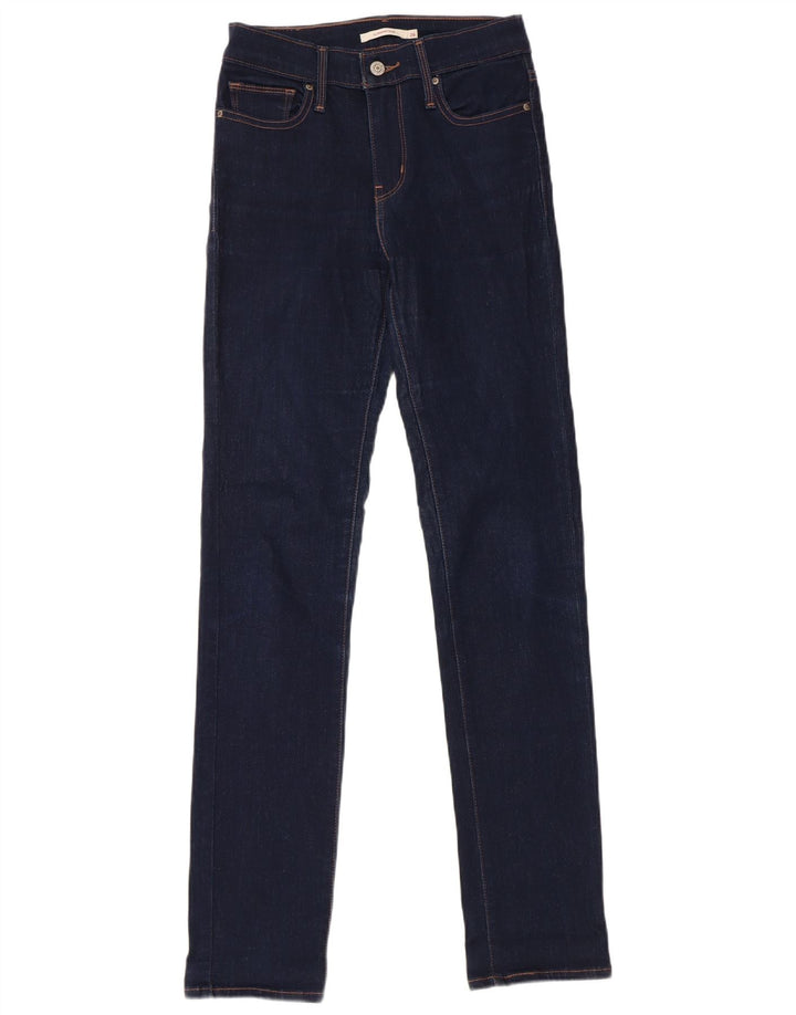Женские обтягивающие джинсы Levi's W26 L32, темно-синие, хлопок