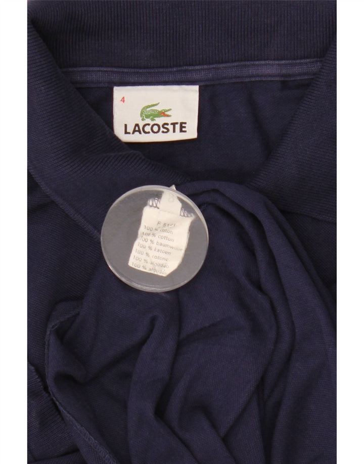Мужская рубашка-поло Lacoste, размер 4, средний темно-синий, хлопок