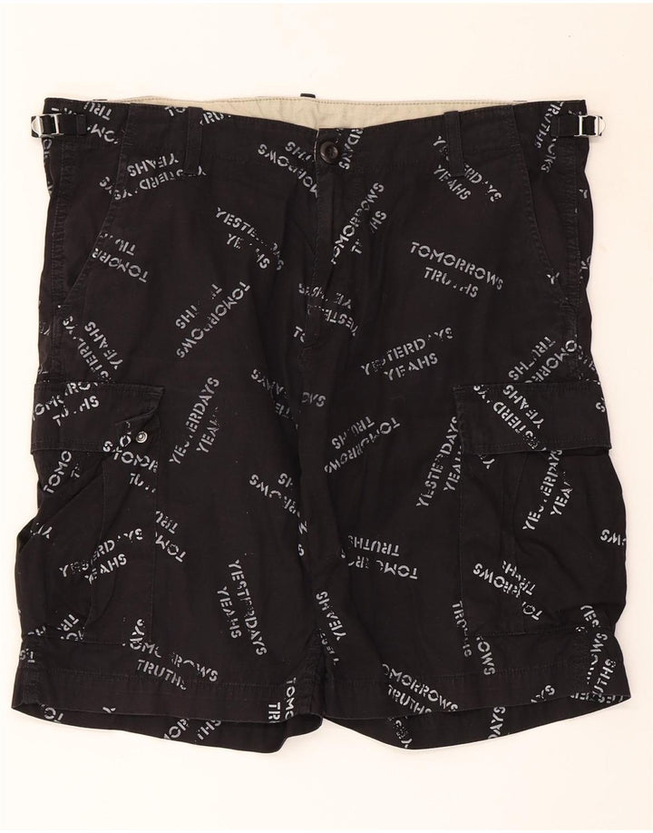 CARHARTT Мужские шорты-карго с рисунком W34, большие черные, хлопок