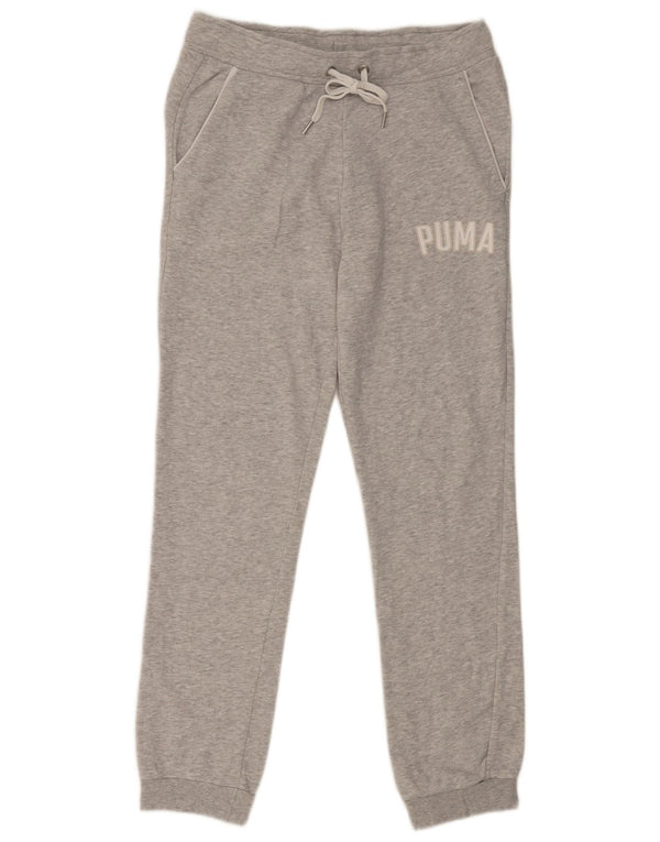 Женские спортивные брюки Puma с графическим принтом, джоггеры, Великобритания 12, средний серый хлопок