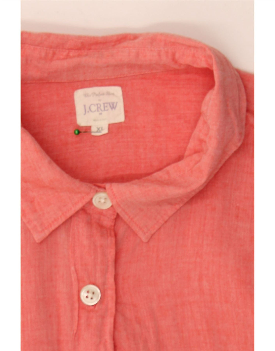 J. CREW Womens Shirt UK 18 XL Red Cotton Vintage J. Crew and Second-Hand J. Crew from Messina Hembry 