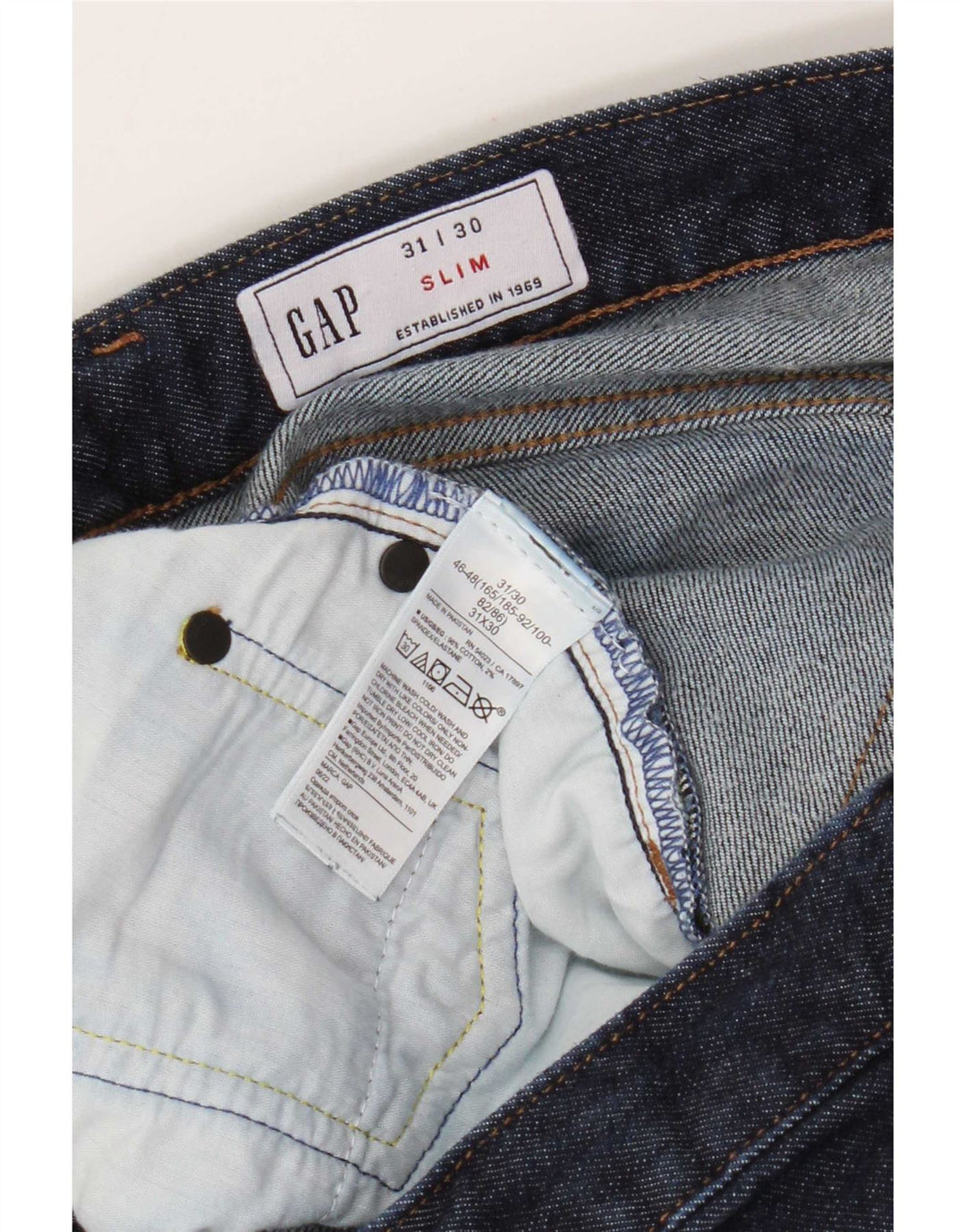 Мужские узкие джинсы Gap W31 L30, темно-синий, хлопок