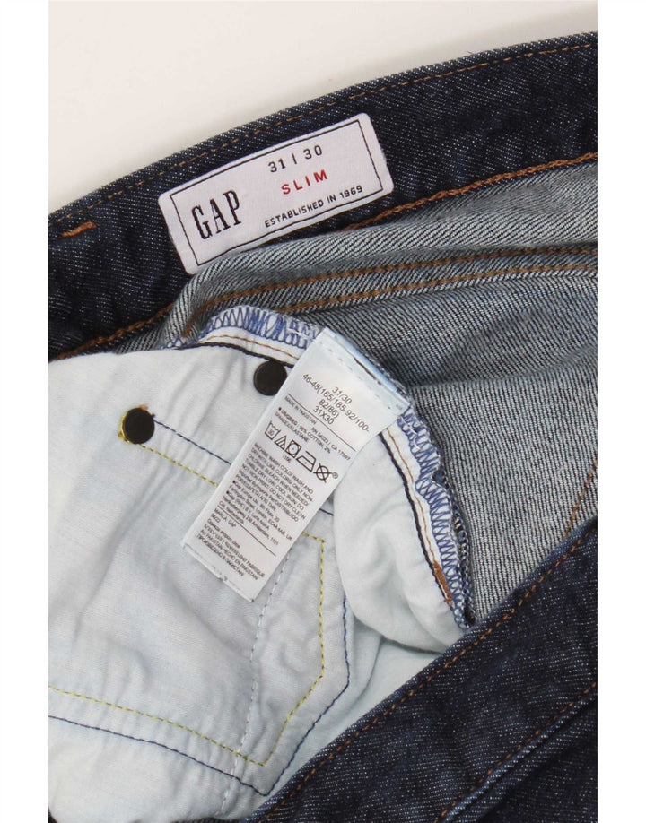 Мужские узкие джинсы Gap W31 L30, темно-синий, хлопок