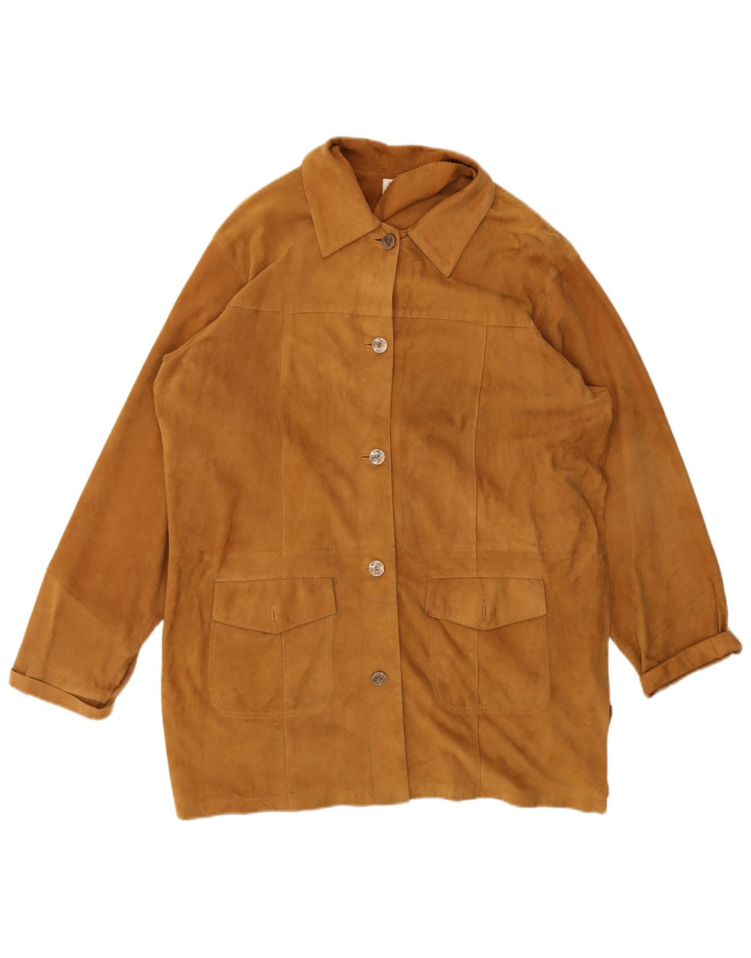 Винтажная женская замшевая куртка IT 50 XL Коричневая