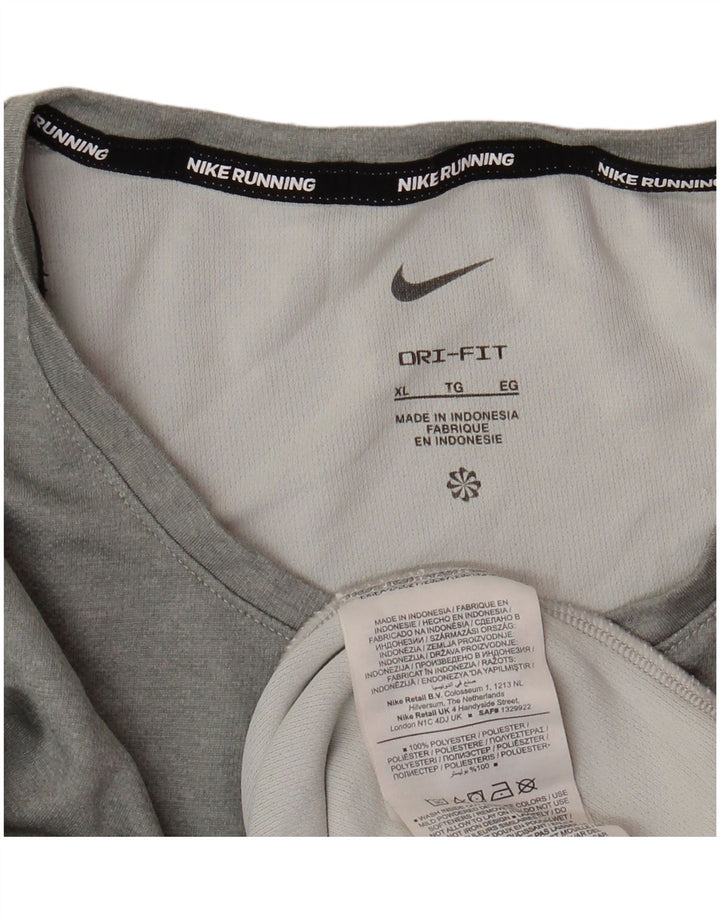 Мужская футболка NIKE Dri Fit Top XL, серый полиэстер