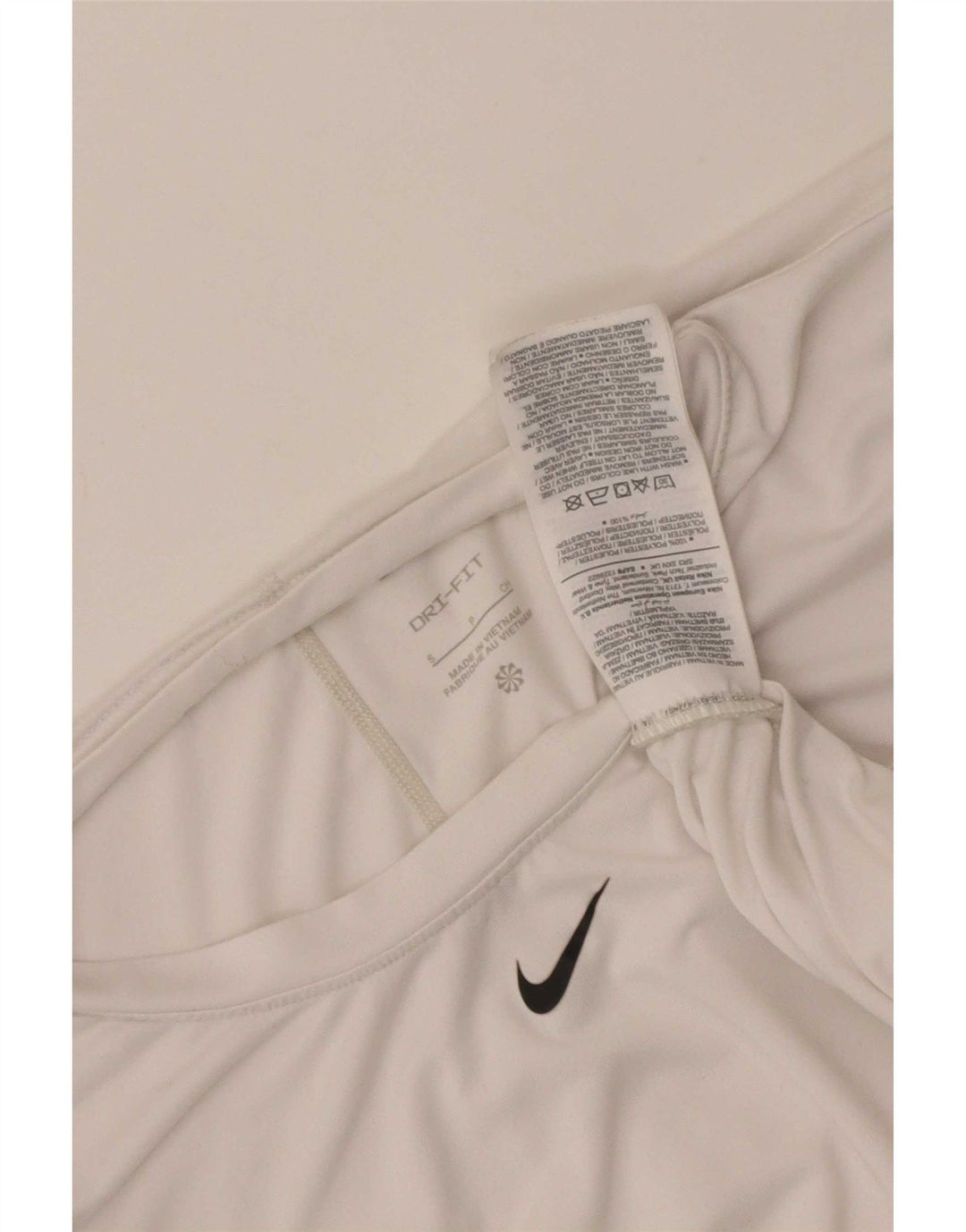 Женская футболка Nike Dri Fit Top UK 10, маленькая, белый полиэстер