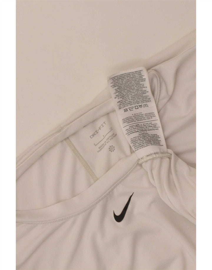Женская футболка Nike Dri Fit Top UK 10, маленькая, белый полиэстер