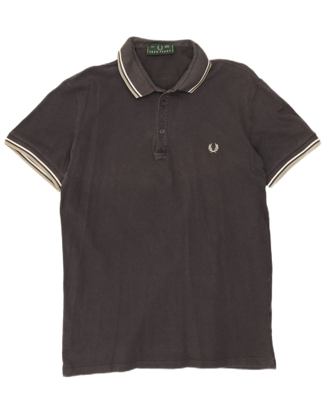 Мужская рубашка-поло FRED PERRY 2XL, серая, хлопок