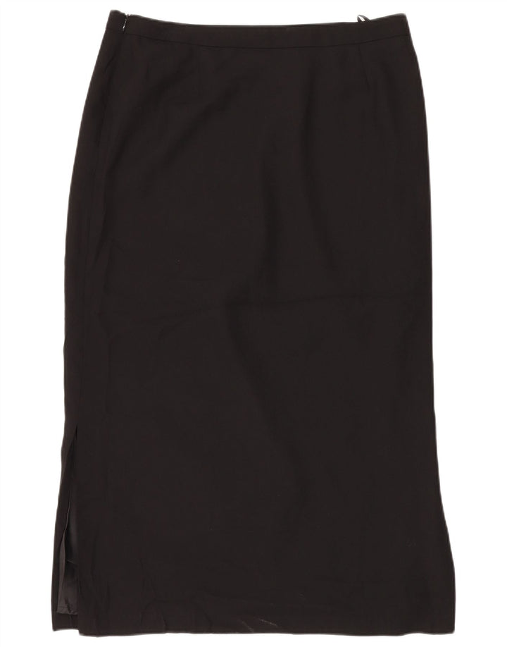Женская макси-юбка Marks & Spencer UK 16, большая W34, черный полиэстер