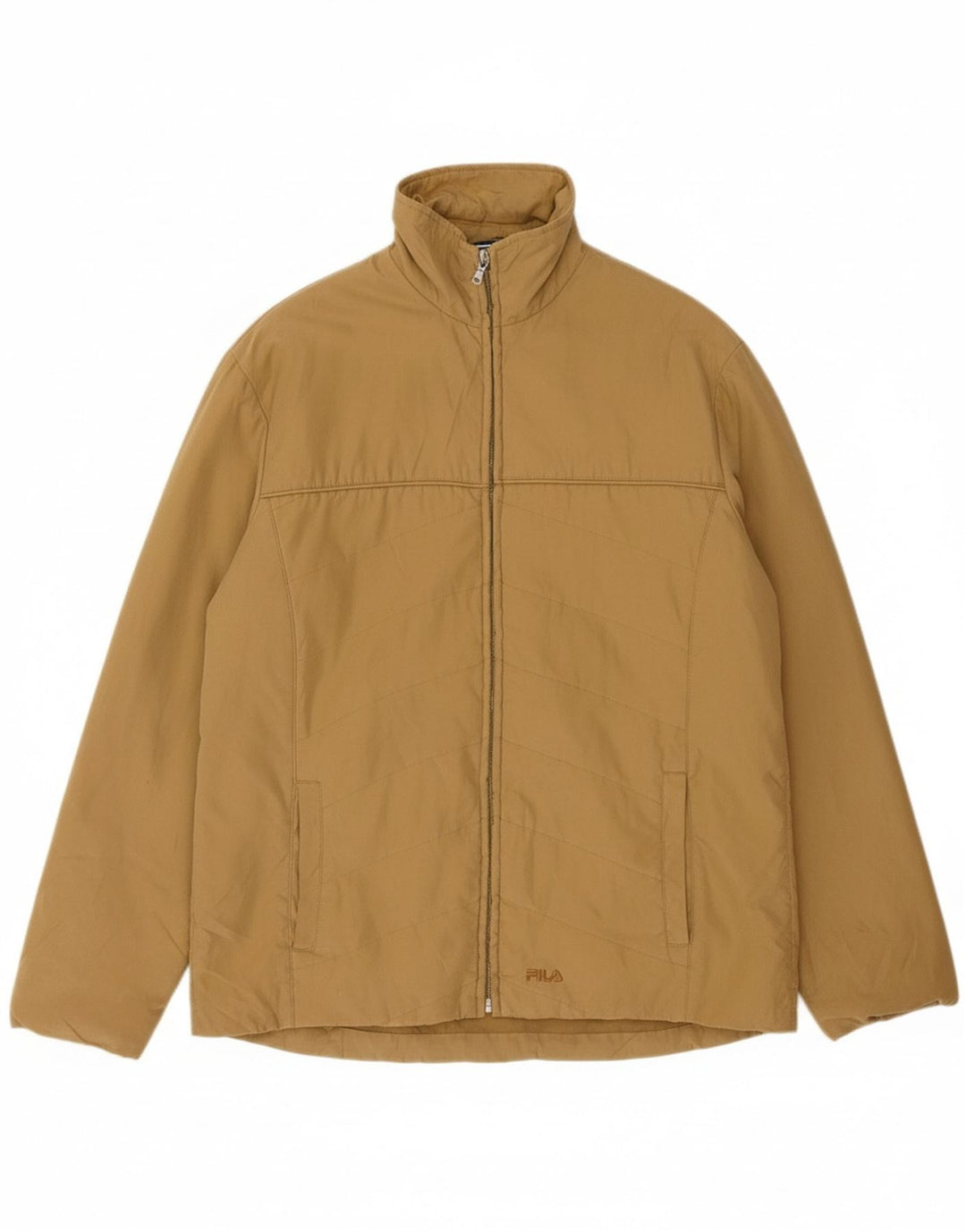 FILA Womens Bomber Jacket UK 16 Large Khaki Polyester