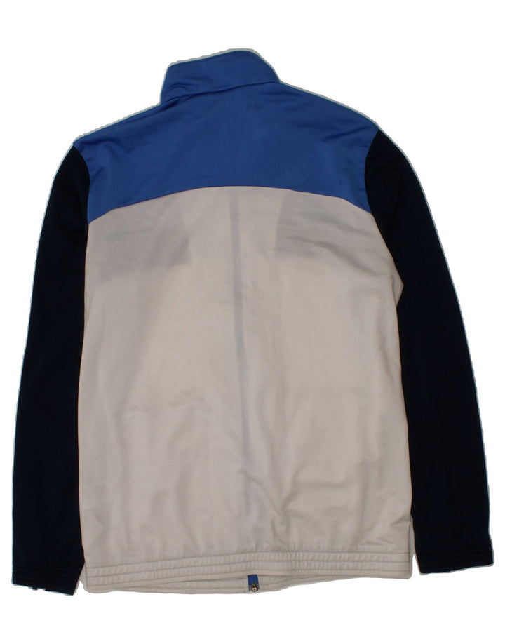 ADIDAS Boys Tracksuit Top Jacket 13-14 Years Blue Colourblock Polyester Vintage Adidas and Second-Hand Adidas from Messina Hembry 