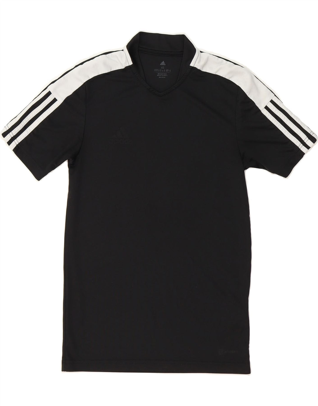 ADIDAS Mens T-Shirt Top XS Black Colourblock Polyester Vintage Adidas and Second-Hand Adidas from Messina Hembry 